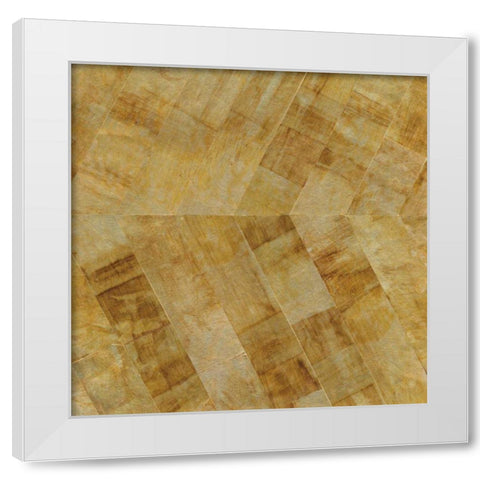 Gilded Herringbone II White Modern Wood Framed Art Print by Paschke, Chris