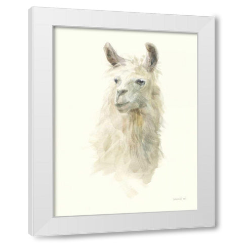 Classic Llamas II White Modern Wood Framed Art Print by Nai, Danhui