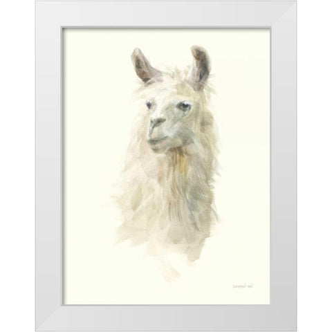 Classic Llamas II White Modern Wood Framed Art Print by Nai, Danhui