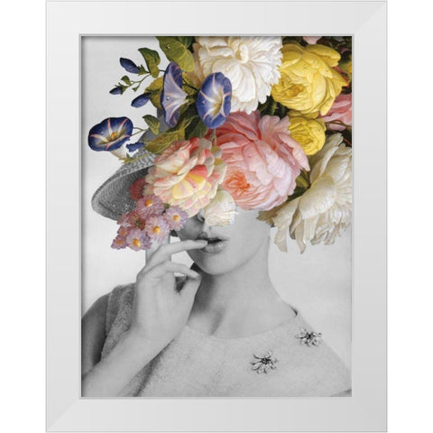 Garden Party I White Modern Wood Framed Art Print by Wild Apple Portfolio