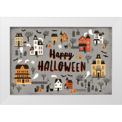 Spooky Village I Gray White Modern Wood Framed Art Print by Marshall, Laura