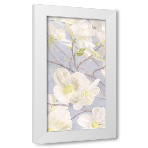 Breezy Blossoms I White Modern Wood Framed Art Print by Wiens, James