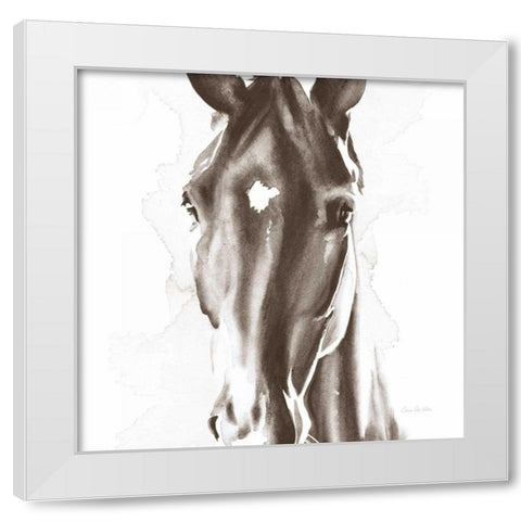Le Cheval Noir Brown Crop White Modern Wood Framed Art Print by Valle, Aimee Del