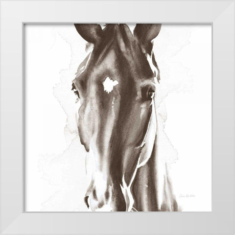 Le Cheval Noir Brown Crop White Modern Wood Framed Art Print by Valle, Aimee Del