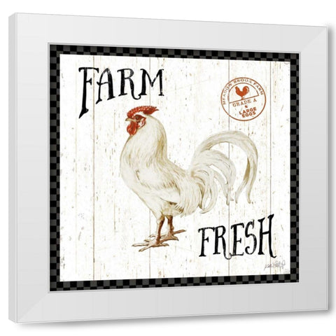 Free Range Fresh III Checker Border White Modern Wood Framed Art Print by Pertiet, Katie