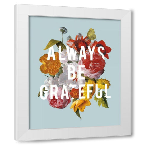 Floral Sentiment I Crop White Modern Wood Framed Art Print by Wild Apple Portfolio