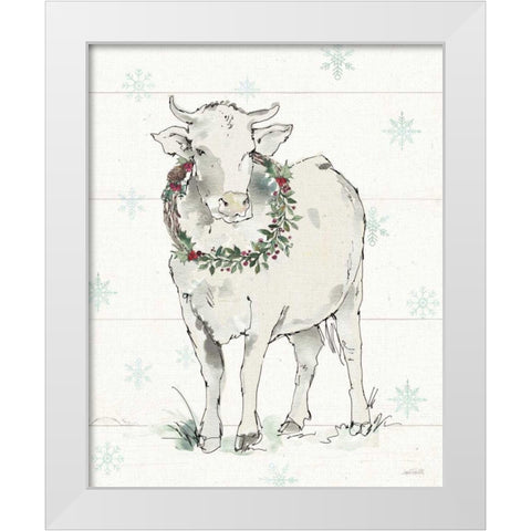 Modern Farmhouse X Christmas White Modern Wood Framed Art Print by Tavoletti, Anne