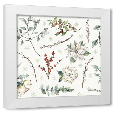 Modern Farmhouse Pattern IA Christmas White Modern Wood Framed Art Print by Tavoletti, Anne