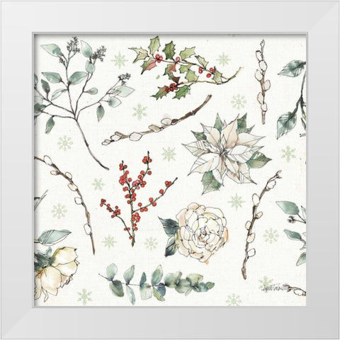 Modern Farmhouse Pattern IA Christmas White Modern Wood Framed Art Print by Tavoletti, Anne