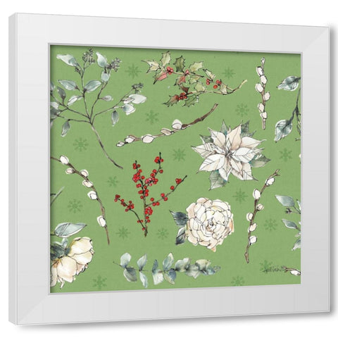 Modern Farmhouse Pattern IC Christmas White Modern Wood Framed Art Print by Tavoletti, Anne