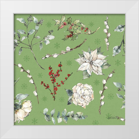 Modern Farmhouse Pattern IC Christmas White Modern Wood Framed Art Print by Tavoletti, Anne