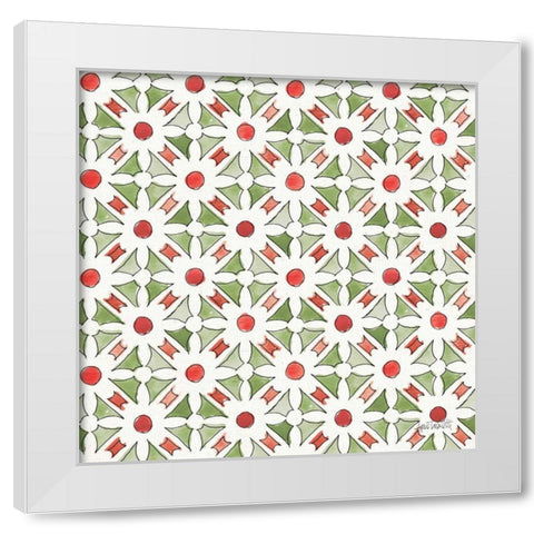 Modern Farmhouse Pattern IIB Christmas White Modern Wood Framed Art Print by Tavoletti, Anne