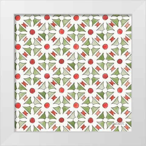 Modern Farmhouse Pattern IIB Christmas White Modern Wood Framed Art Print by Tavoletti, Anne