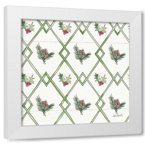 Modern Farmhouse Pattern IVB Christmas White Modern Wood Framed Art Print by Tavoletti, Anne