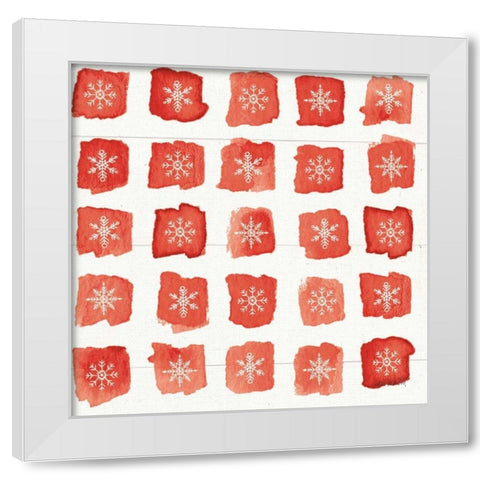Modern Farmhouse Pattern VIIIA Christmas White Modern Wood Framed Art Print by Tavoletti, Anne