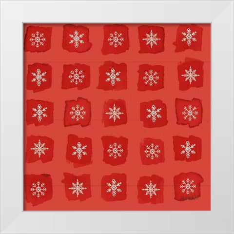 Modern Farmhouse Pattern VIIIC Christmas White Modern Wood Framed Art Print by Tavoletti, Anne