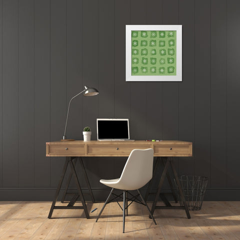 Modern Farmhouse Pattern VIIID Christmas White Modern Wood Framed Art Print by Tavoletti, Anne