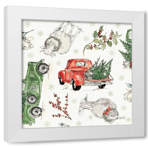Modern Farmhouse Pattern IX Christmas White Modern Wood Framed Art Print by Tavoletti, Anne