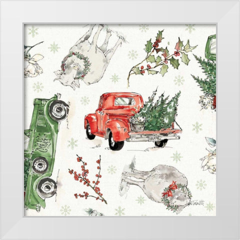 Modern Farmhouse Pattern IX Christmas White Modern Wood Framed Art Print by Tavoletti, Anne