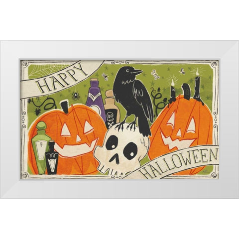 Stay Creepy VIII White Modern Wood Framed Art Print by Penner, Janelle