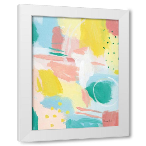 Fresh Face Abstract II White Modern Wood Framed Art Print by Zaman, Farida