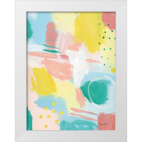 Fresh Face Abstract II White Modern Wood Framed Art Print by Zaman, Farida
