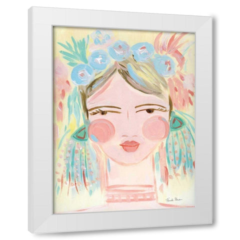 Fresh Face I White Modern Wood Framed Art Print by Zaman, Farida