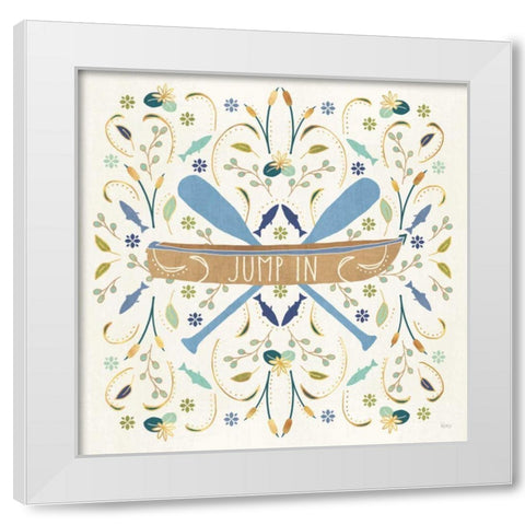 Otomi Lake III Rowboat White Modern Wood Framed Art Print by Charron, Veronique