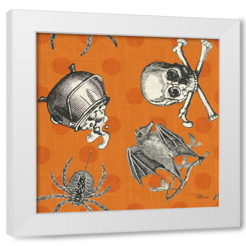 Be Scary Pattern IB White Modern Wood Framed Art Print by Pela Studio