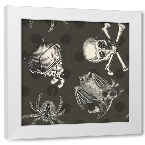 Be Scary Pattern IC White Modern Wood Framed Art Print by Pela Studio