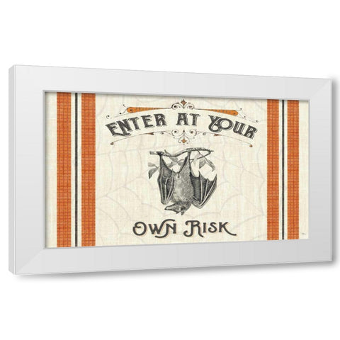 Be Scary II White Modern Wood Framed Art Print by Pela Studio