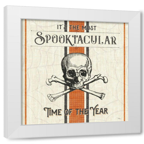 Be Scary III White Modern Wood Framed Art Print by Pela Studio