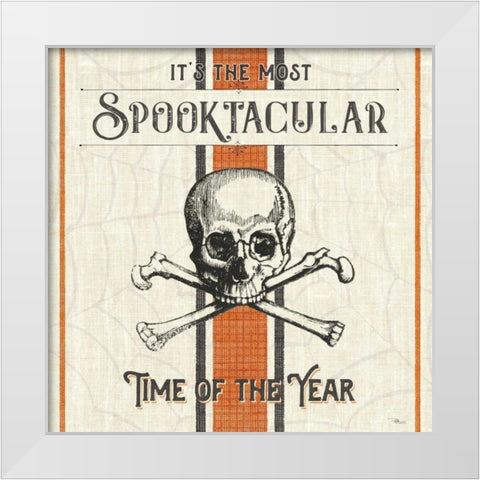 Be Scary III White Modern Wood Framed Art Print by Pela Studio