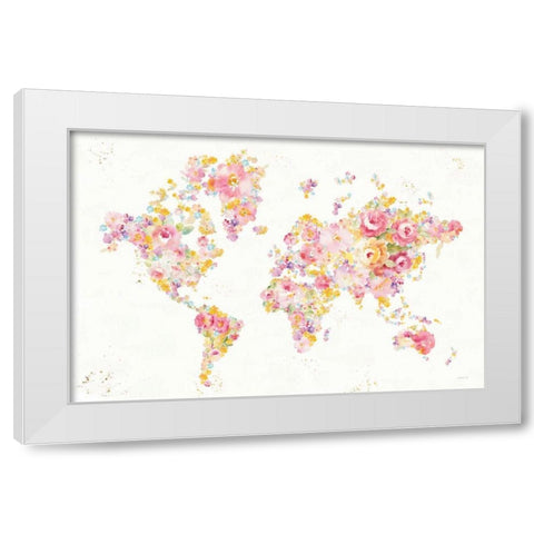 Midsummer World - No Border White Modern Wood Framed Art Print by Nai, Danhui