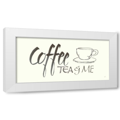 Coffee Sayings II White Modern Wood Framed Art Print by Paschke, Chris