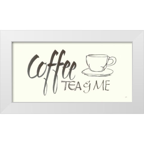 Coffee Sayings II White Modern Wood Framed Art Print by Paschke, Chris