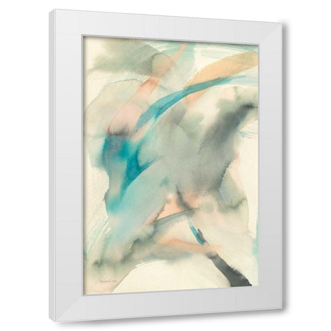 In Motion I White Modern Wood Framed Art Print by Nai, Danhui