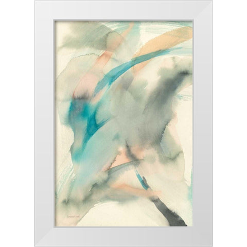 In Motion I White Modern Wood Framed Art Print by Nai, Danhui