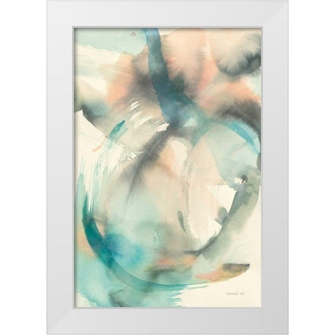 In Motion II White Modern Wood Framed Art Print by Nai, Danhui