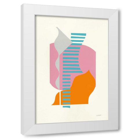 Boardwalk White Modern Wood Framed Art Print by Schick, Mike