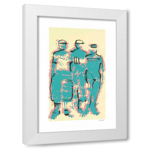 Triumphant White Modern Wood Framed Art Print by Schick, Mike