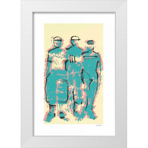 Triumphant White Modern Wood Framed Art Print by Schick, Mike