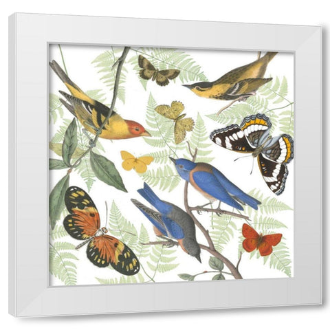 Natures Flight I White Modern Wood Framed Art Print by Wild Apple Portfolio