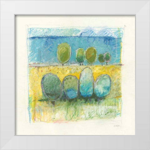 Morning Grove White Modern Wood Framed Art Print by Schick, Mike