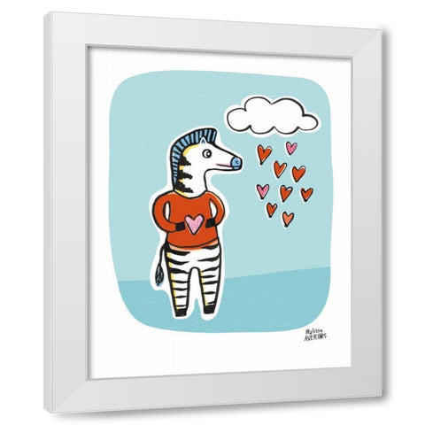 Wild About You Zebra White Modern Wood Framed Art Print by Averinos, Melissa