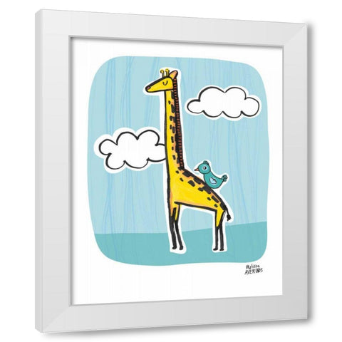 Wild About You Giraffe White Modern Wood Framed Art Print by Averinos, Melissa