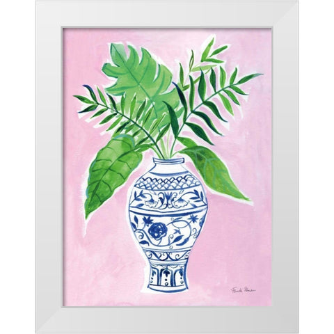 Elegant Chinoiserie I White Modern Wood Framed Art Print by Zaman, Farida