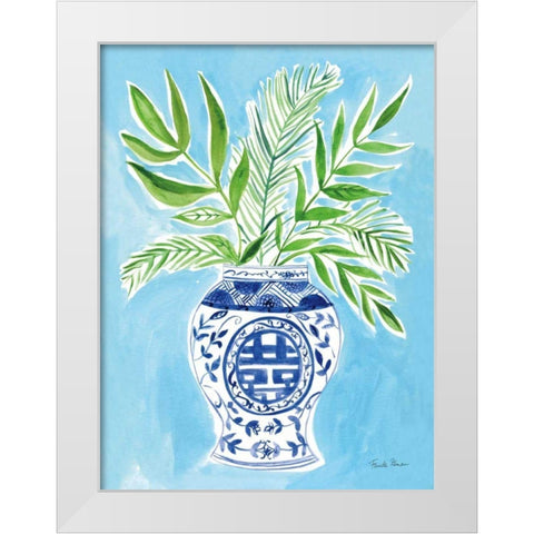 Elegant Chinoiserie II White Modern Wood Framed Art Print by Zaman, Farida