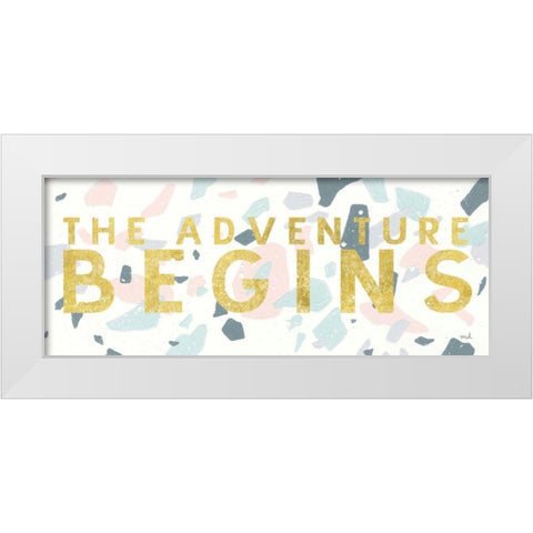 Terrazzo Inspiration III White Modern Wood Framed Art Print by Hershey, Moira