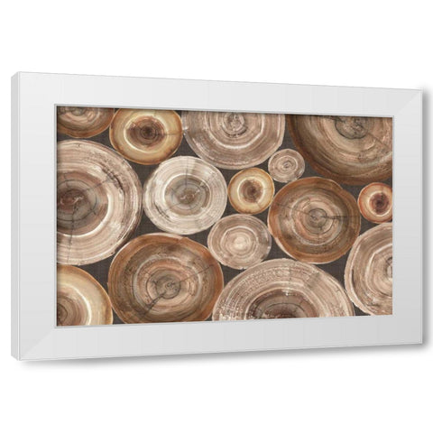 Rings of Life II White Modern Wood Framed Art Print by Hristova, Albena